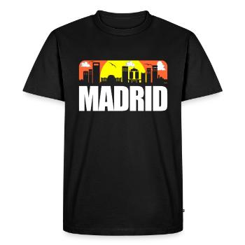 Madrid - T-shirt Premium bio Homme - noir - Devant - Nico (187cm)