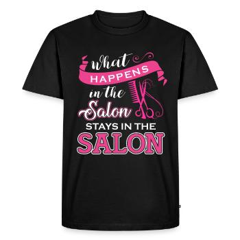 hair stylist - Men's Premium Organic T-Shirt - black - Front - Nico (187cm)