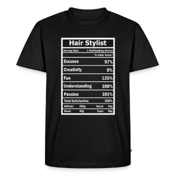 hair stylist - Men's Premium Organic T-Shirt - black - Front - Nico (187cm)