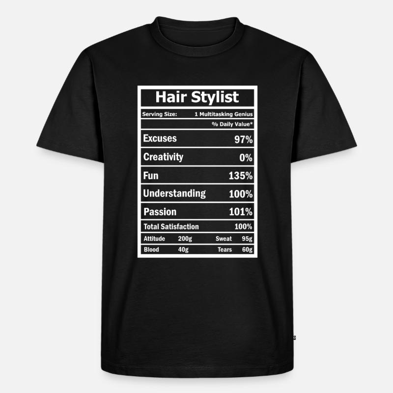 Friseur - Männer Premium Bio T-Shirt - Schwarz