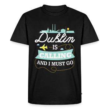 Dublin - T-shirt Premium bio Homme - noir - Devant - Nico (187cm)