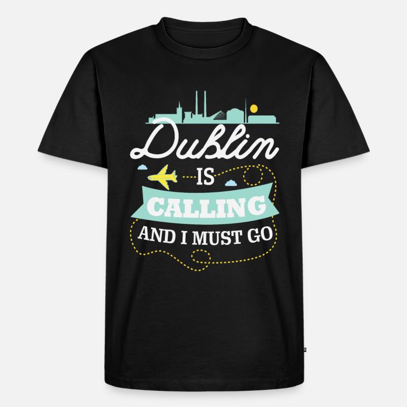 Dublin - Männer Premium Bio T-Shirt - Schwarz