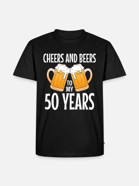 50th birthday - Men's Premium Organic T-Shirt - black