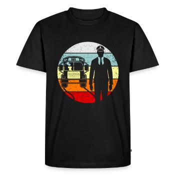 conducteur - T-shirt Premium bio Homme - noir - Devant - Nico (187cm)
