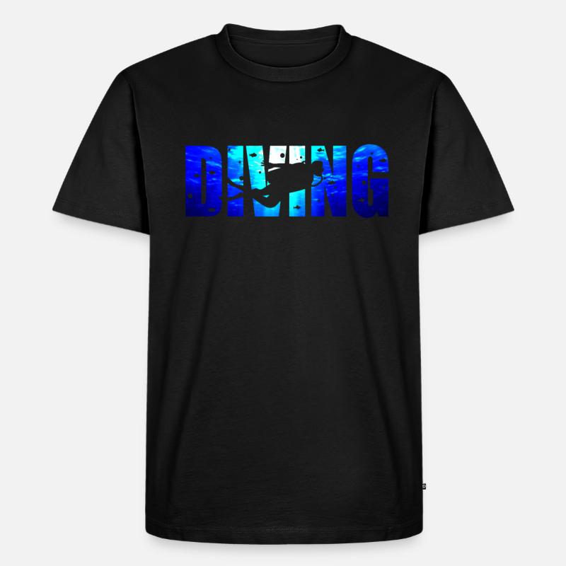 tauchen - Männer Premium Bio T-Shirt - Schwarz