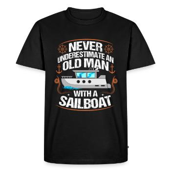 Navires - T-shirt Premium bio Homme - noir - Devant - Nico (187cm)
