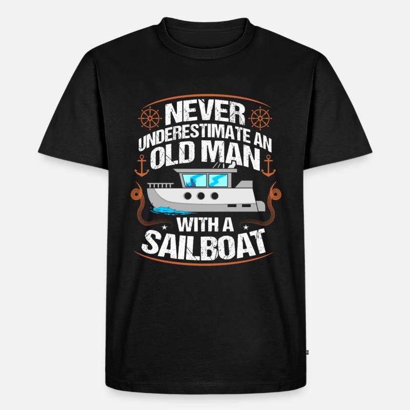 Schiffe - Männer Premium Bio T-Shirt - Schwarz