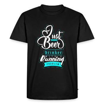 courir - T-shirt Premium bio Homme - noir - Devant - Nico (187cm)
