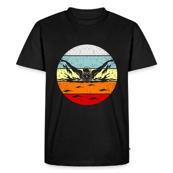 natation - T-shirt Premium bio Homme - noir - Devant - Nico (187cm)