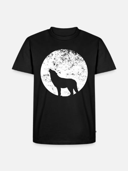 wolf - Men's Premium Organic T-Shirt - black