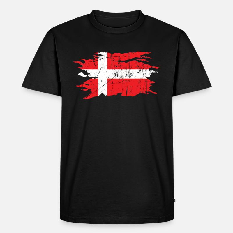 Dänemark - Männer Premium Bio T-Shirt - Schwarz