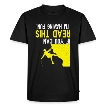 bouldering - T-shirt Premium bio Homme - noir - Devant - Nico (187cm)