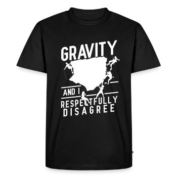 bouldering - T-shirt Premium bio Homme - noir - Devant - Nico (187cm)