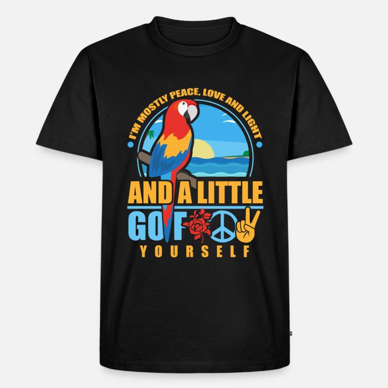 Papagei - Männer Premium Bio T-Shirt - Schwarz