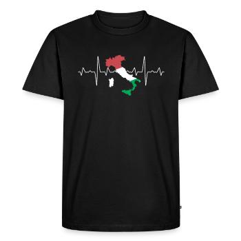 Italy - Men's Premium Organic T-Shirt - black - Front - Nico (187cm)