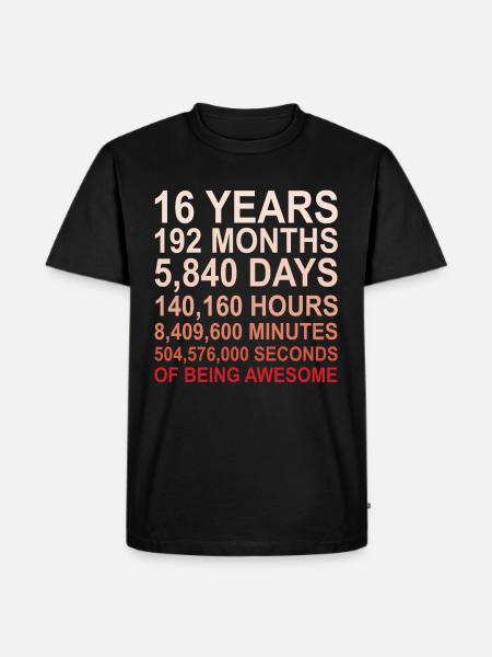 16th birthday 2003 - Men's Premium Organic T-Shirt - black