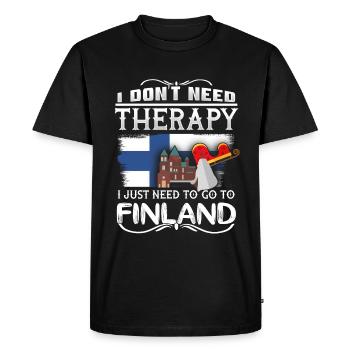 Finland - Men's Premium Organic T-Shirt - black - Front - Nico (187cm)
