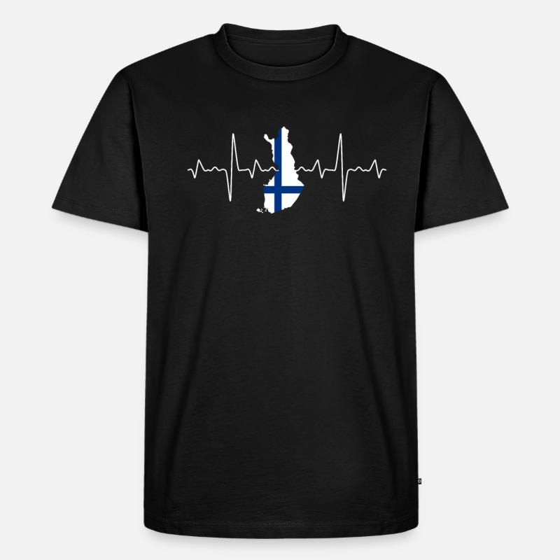 Finnland - Männer Premium Bio T-Shirt - Schwarz