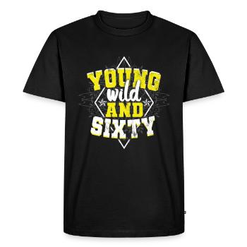 60th birthday - Men's Premium Organic T-Shirt - black - Front - Nico (187cm)