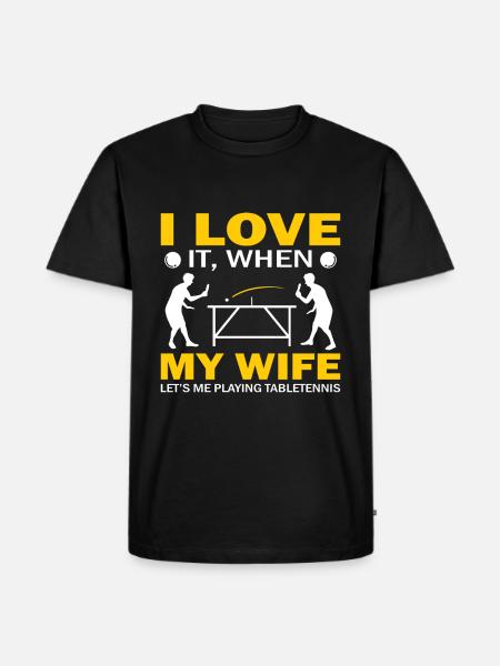 tennis de table - T-shirt Premium bio Homme - noir