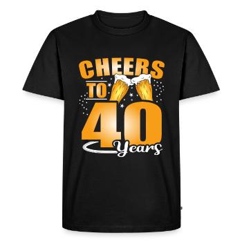 40ème anniversaire - T-shirt Premium bio Homme - noir - Devant - Nico (187cm)