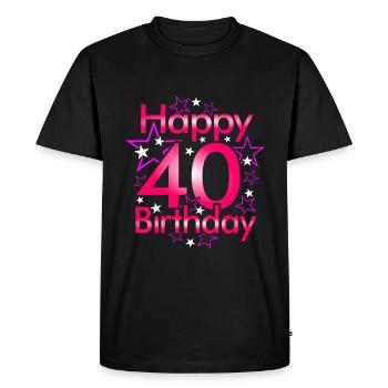 40ème anniversaire - T-shirt Premium bio Homme - noir - Devant - Nico (187cm)