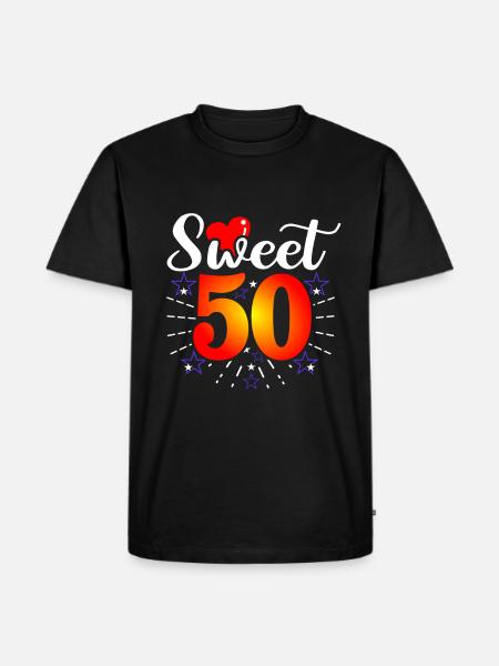 50th birthday - Men's Premium Organic T-Shirt - black