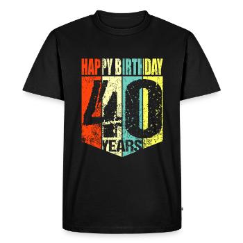 40ème anniversaire - T-shirt Premium bio Homme - noir - Devant - Nico (187cm)