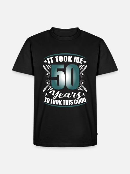 50th birthday - Men's Premium Organic T-Shirt - black