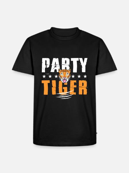 Tiger - Männer Premium Bio T-Shirt - Schwarz