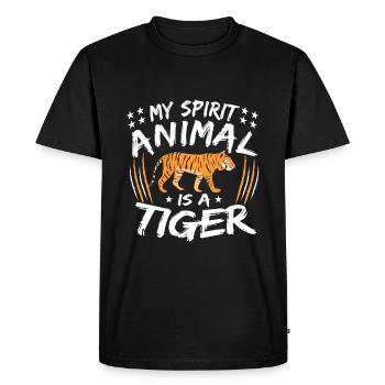 Tigre - T-shirt Premium bio Homme - noir - Devant - Nico (187cm)