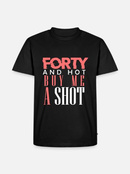 40th birthday - Men's Premium Organic T-Shirt - black