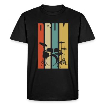 Drums Drummer Drummer Gift - Men's Premium Organic T-Shirt - black - Front - Nico (187cm)