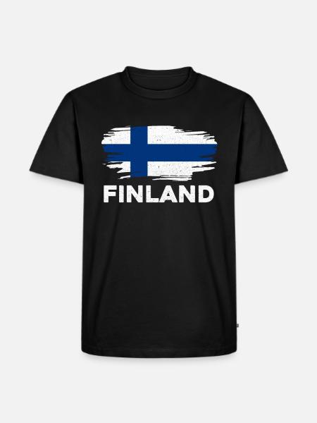 Finnland - Männer Premium Bio T-Shirt - Schwarz