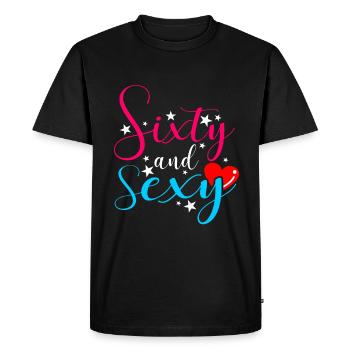 60th birthday - Men's Premium Organic T-Shirt - black - Front - Nico (187cm)