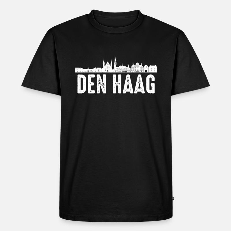 Den Haag - Männer Premium Bio T-Shirt - Schwarz