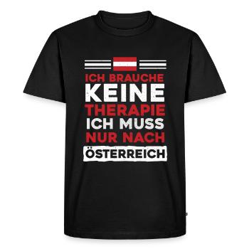 Oostenrijk - Mannen Premium Bio T-shirt - zwart - Voor - Nico (187cm)