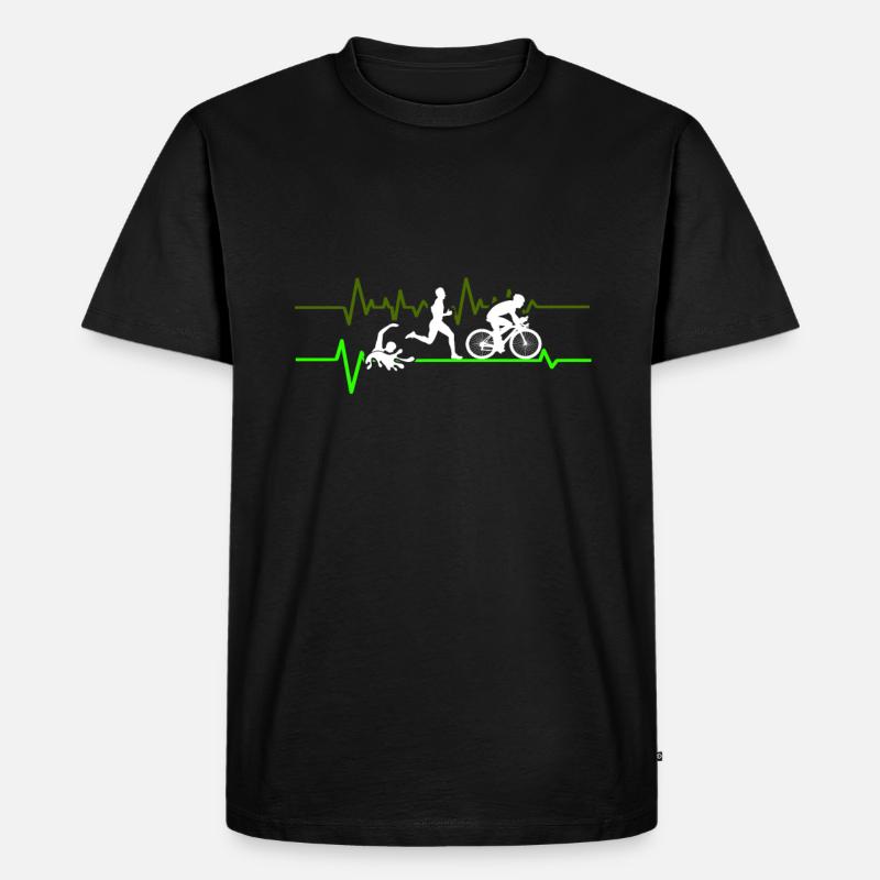 Triathlon Triathlet Geschenk Geschenkidee - Men's Premium Organic T-Shirt - black