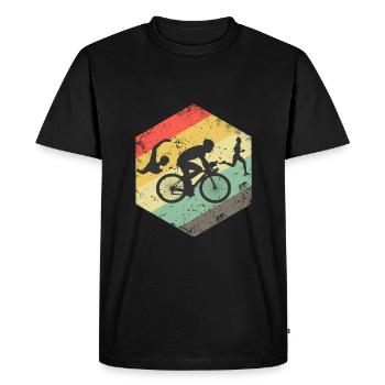 Triathlon Triathlet Geschenk Geschenkidee - T-shirt Premium bio Homme - noir - Devant - Nico (187cm)
