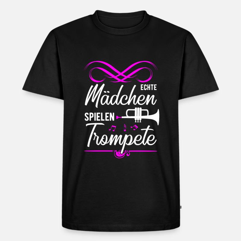 Trompete - Männer Premium Bio T-Shirt - Schwarz