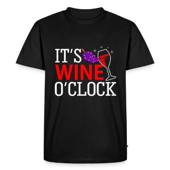 Wine Drink Wine Gift Alcohol Mom - Men's Premium Organic T-Shirt - black - Front - Nico (187cm)