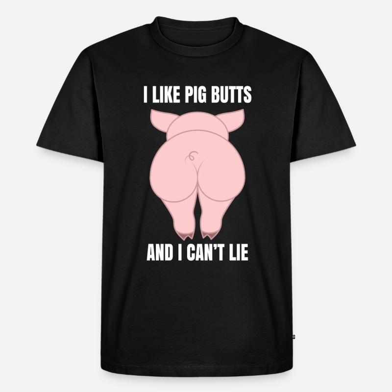 Schwein - Männer Premium Bio T-Shirt - Schwarz