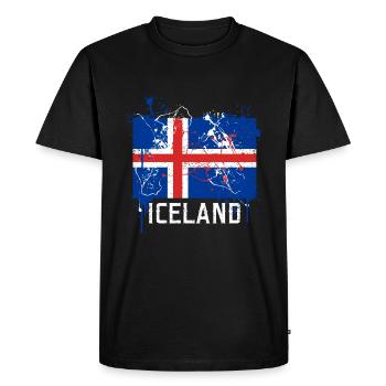 Iceland - Men's Premium Organic T-Shirt - black - Front - Nico (187cm)