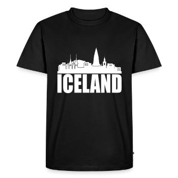 Islande - T-shirt Premium bio Homme - noir - Devant - Nico (187cm)