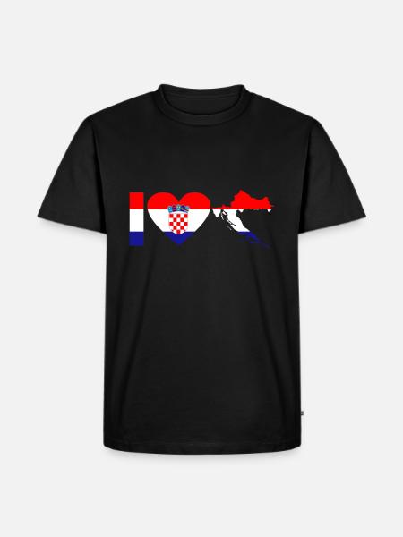 Croatia - Men's Premium Organic T-Shirt - black