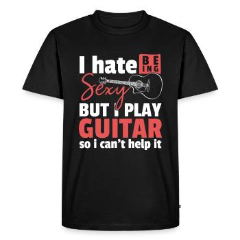guitare - T-shirt Premium bio Homme - noir - Devant - Nico (187cm)