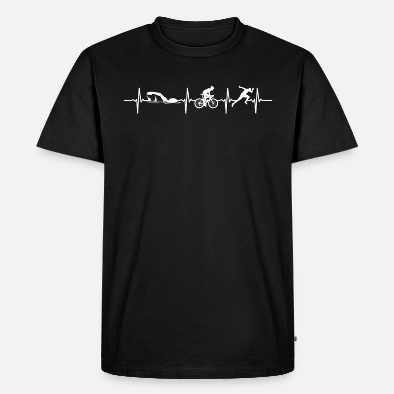 Triathlon - Männer Premium Bio T-Shirt - Schwarz