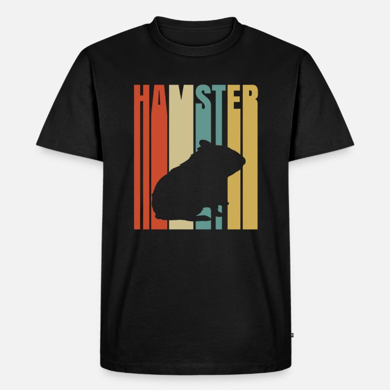 Hamster - Männer Premium Bio T-Shirt - Schwarz