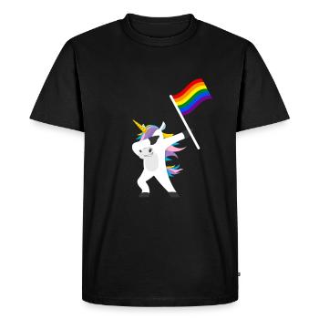 LGBT - T-shirt Premium bio Homme - noir - Devant - Nico (187cm)