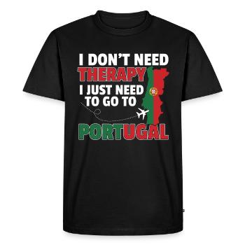 Portugal - T-shirt Premium bio Homme - noir - Devant - Nico (187cm)